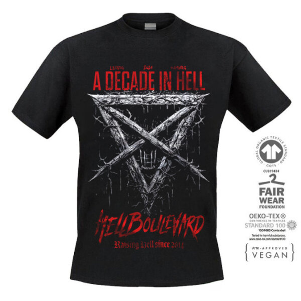 Hell Boulevard - T-Shirt "A Decade In Hell" M